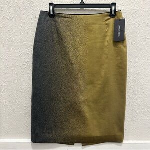 LAFAYETTE 148 Gold and Grey Ombré Revelin Skirt NWT Size 4